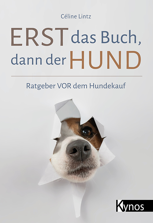 Titelbild mit Foto von Hund, der mit der Nase durch eine Papierseite stoeßt