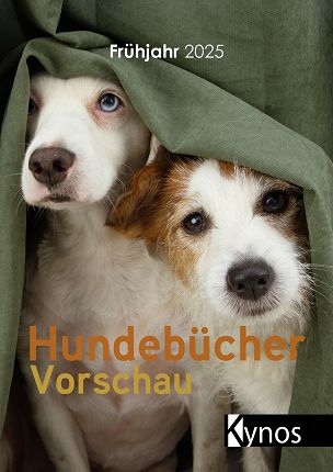 Zwei Hunde schauen durch einen Vorhang